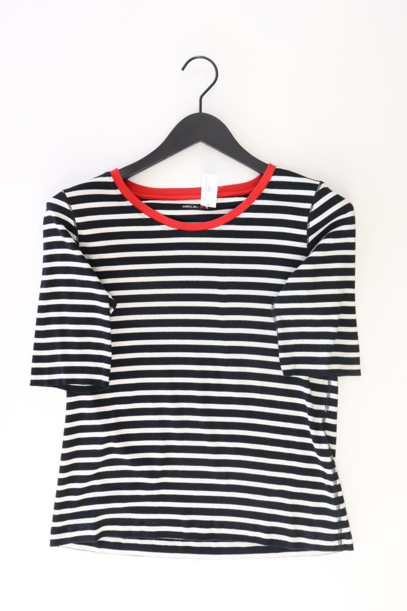 Marc Cain Sports Ringelshirt Gr. 44 gestreift Kurzarm blau aus Baumwolle
