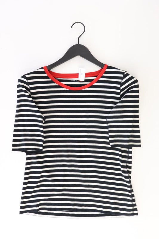 Marc Cain Sports Ringelshirt Gr. 44 gestreift Kurzarm blau aus Baumwolle