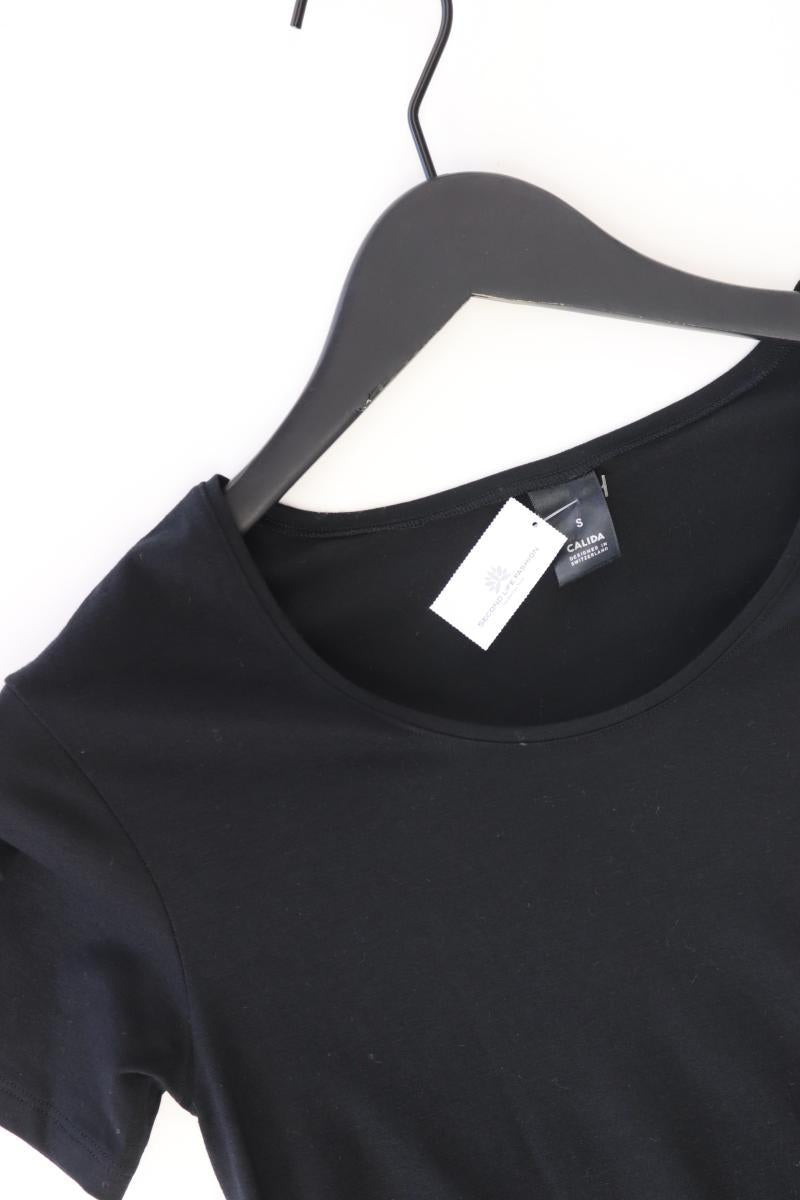 Calida T-Shirt Gr. 40/42 Kurzarm schwarz aus Baumwolle