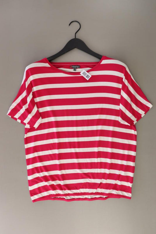 Street One Ringelshirt Gr. 42 gestreift Kurzarm pink aus Viskose
