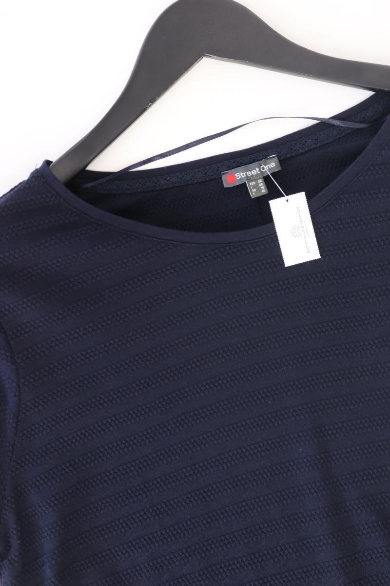 Street One T-Shirt Gr. 44 Kurzarm blau aus Baumwolle