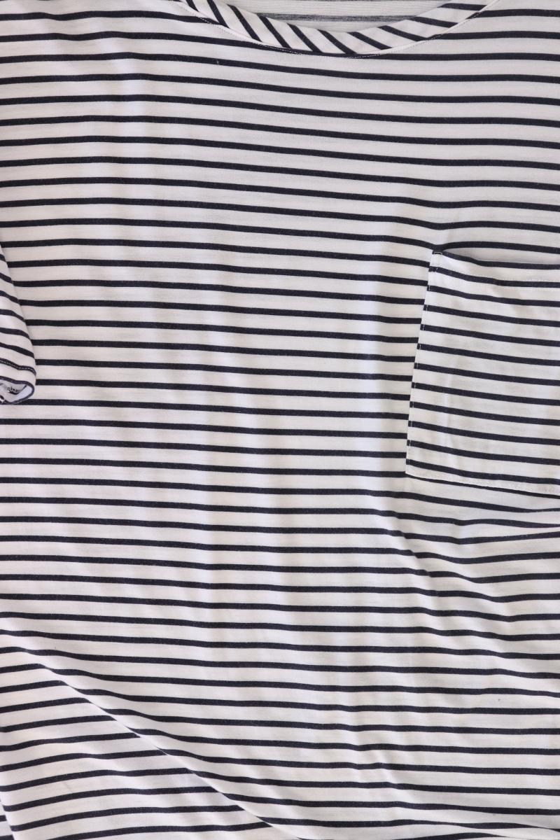 Calida Ringelshirt Gr. 44/46 gestreift Kurzarm weiß aus Lyocell