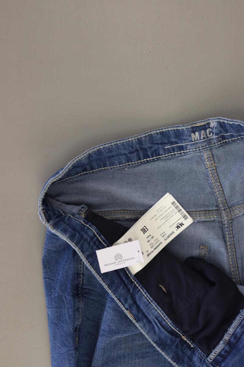 MAC Jeansshorts Gr. 42 blau aus Baumwolle