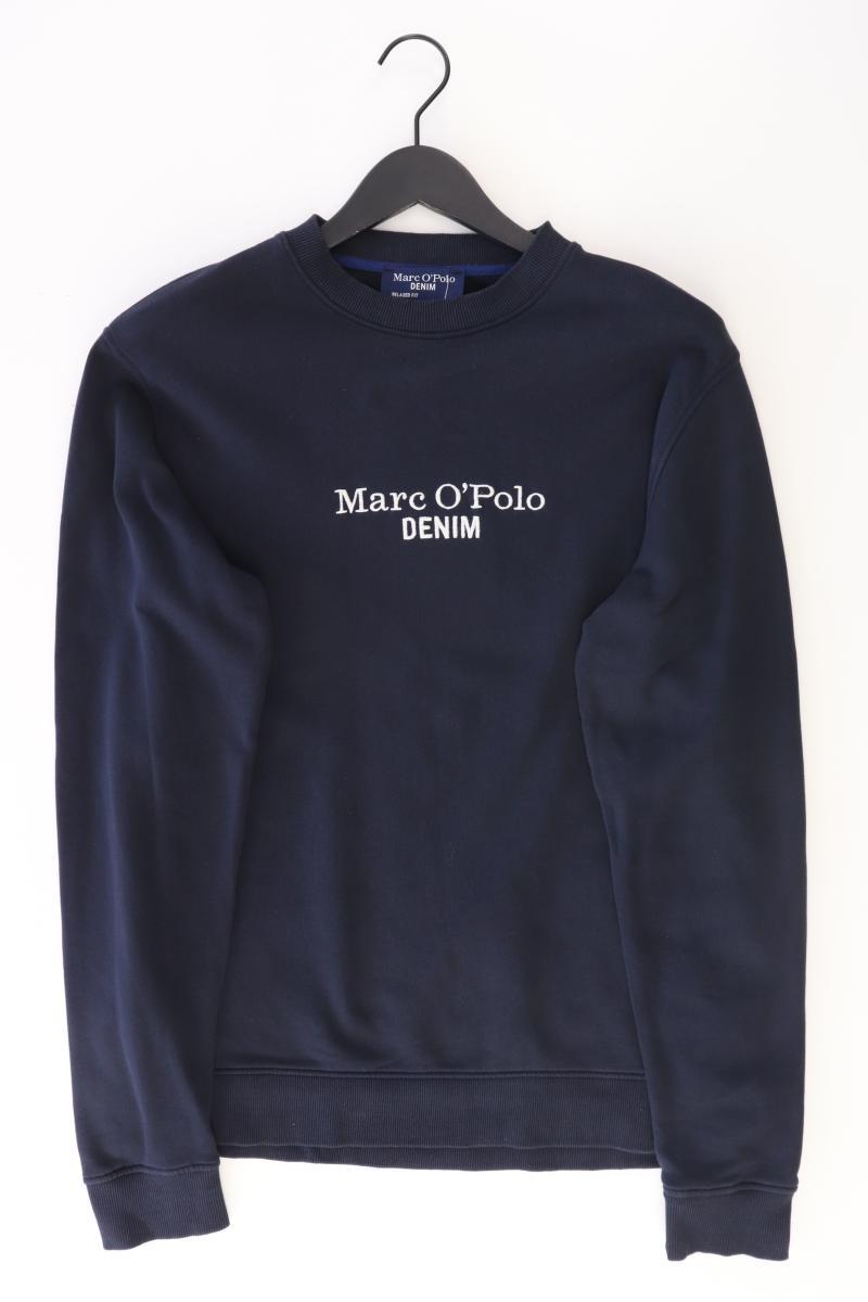 Marc O'Polo Langarmpullover für Herren Gr. M blau aus Baumwolle