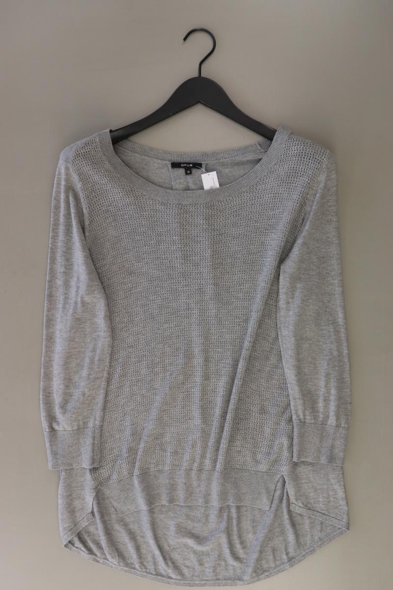 Opus Longpullover Modell Paschenka Gr. 38 grau aus Viskose
