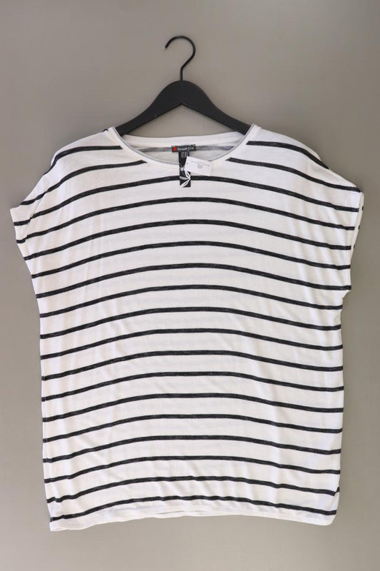 Street One Ringelshirt Gr. 46 gestreift Kurzarm weiß aus Viskose