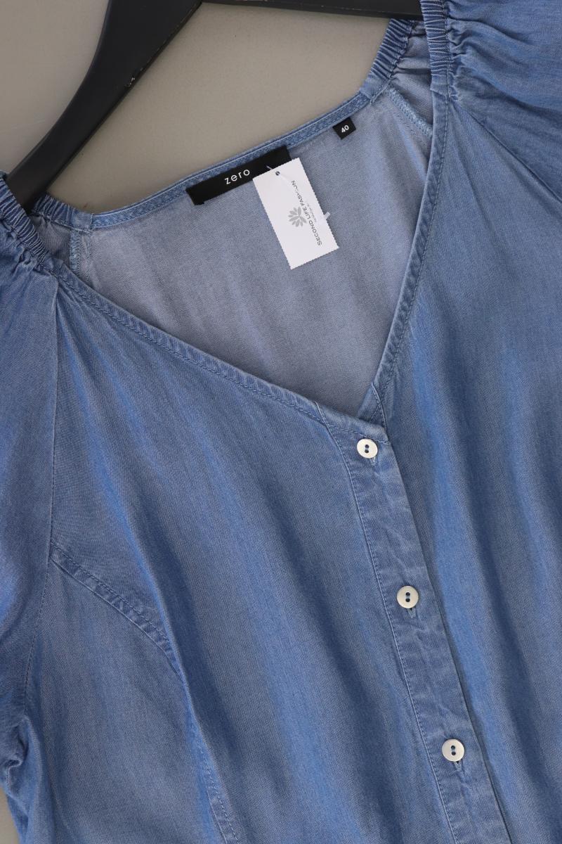 Zero Kurzarmkleid Gr. 40 neuwertig blau aus Lyocell