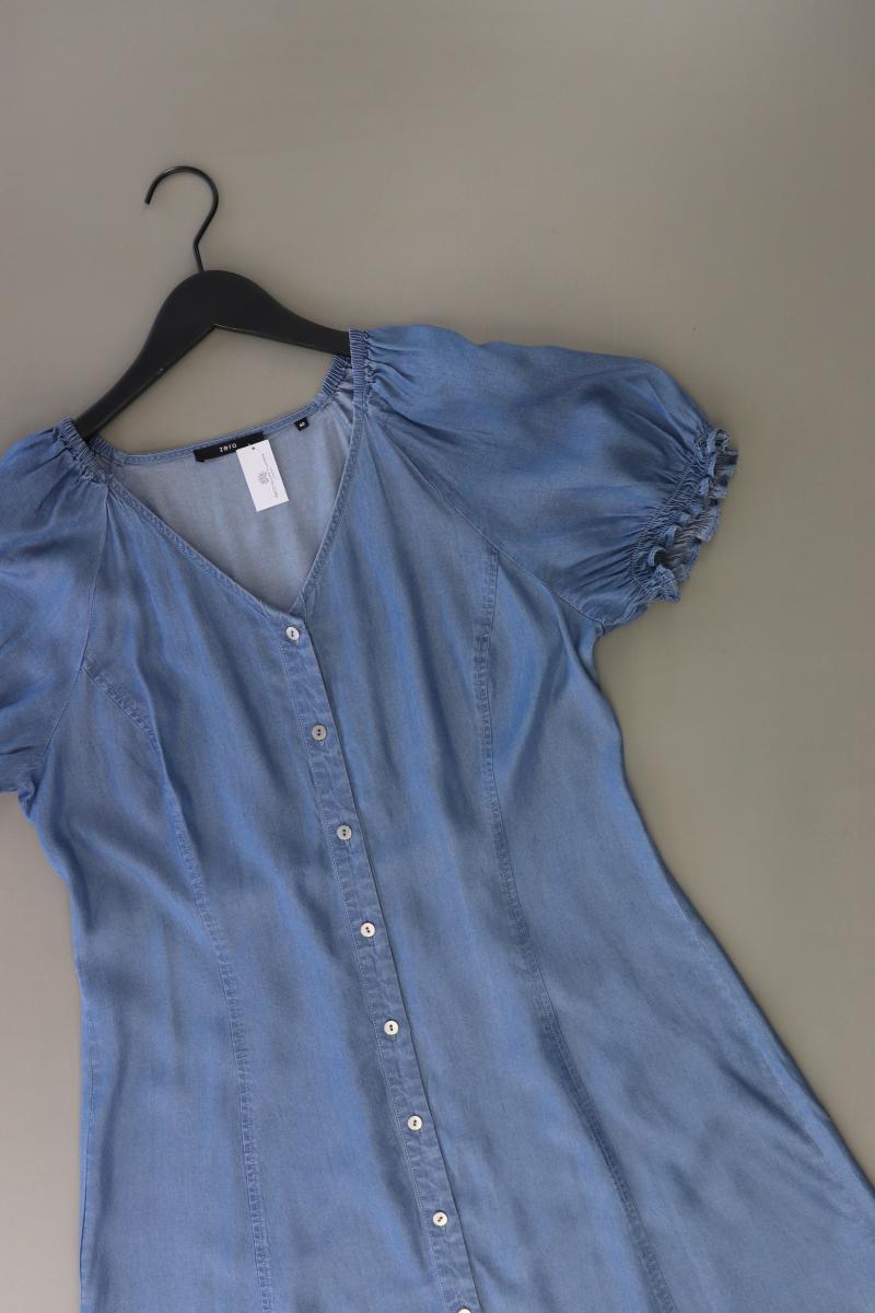 Zero Kurzarmkleid Gr. 40 neuwertig blau aus Lyocell