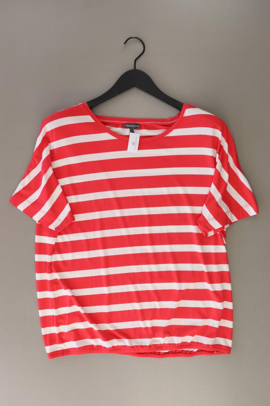Street One Ringelshirt Gr. 42 gestreift Kurzarm rot aus Viskose