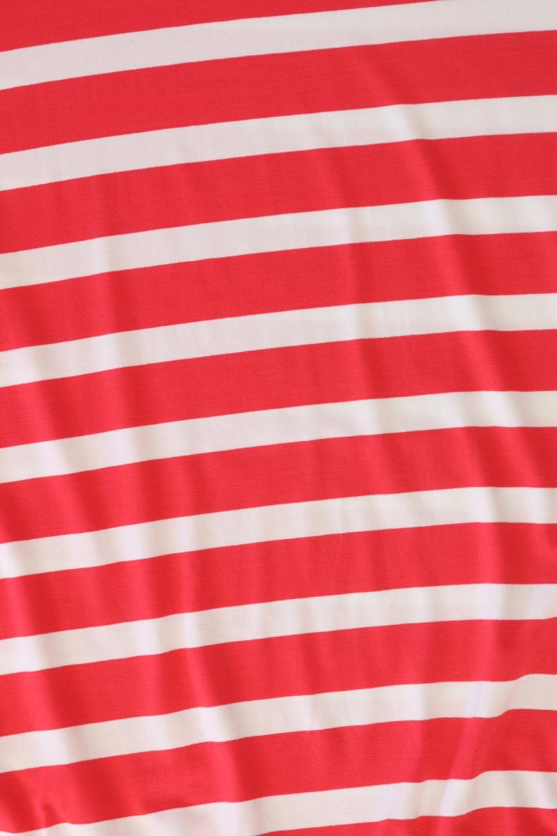 Street One Ringelshirt Gr. 42 gestreift Kurzarm rot aus Viskose