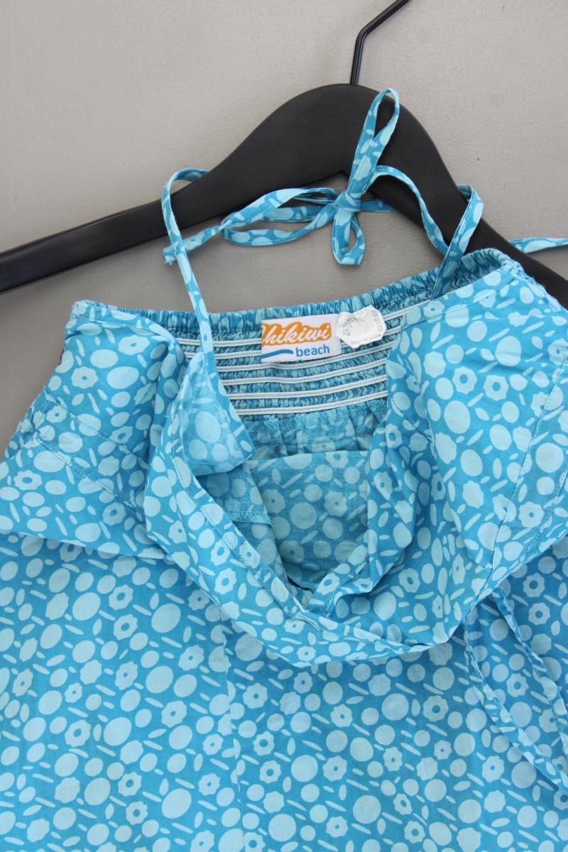 Neckholder Sommerkleid Gr. 36 Träger türkis aus Baumwolle