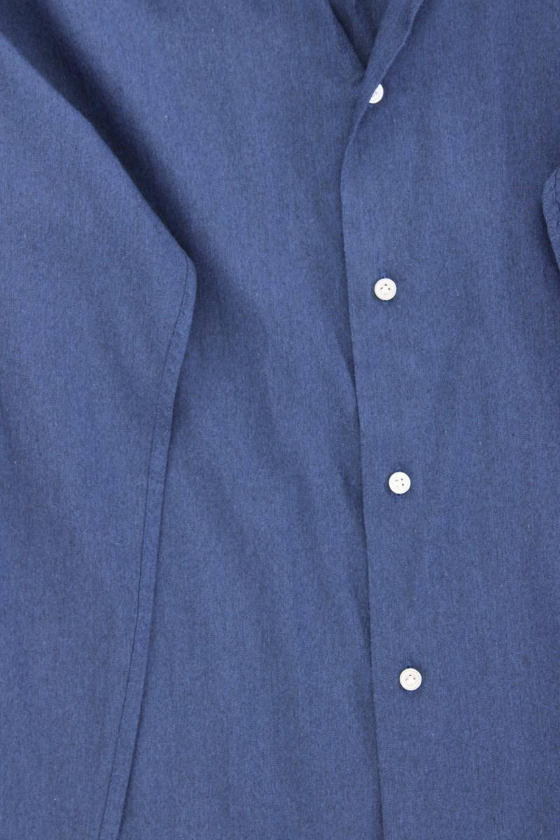 Paul Langarmhemd für Herren Gr. Hemdgröße 37/38 blau aus Baumwolle