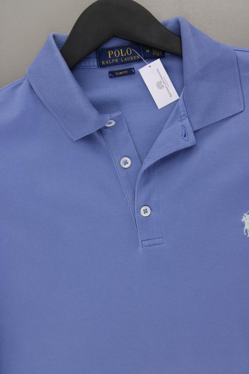 Polo Ralph Lauren Poloshirt für Herren Gr. M Kurzarm blau aus Baumwolle