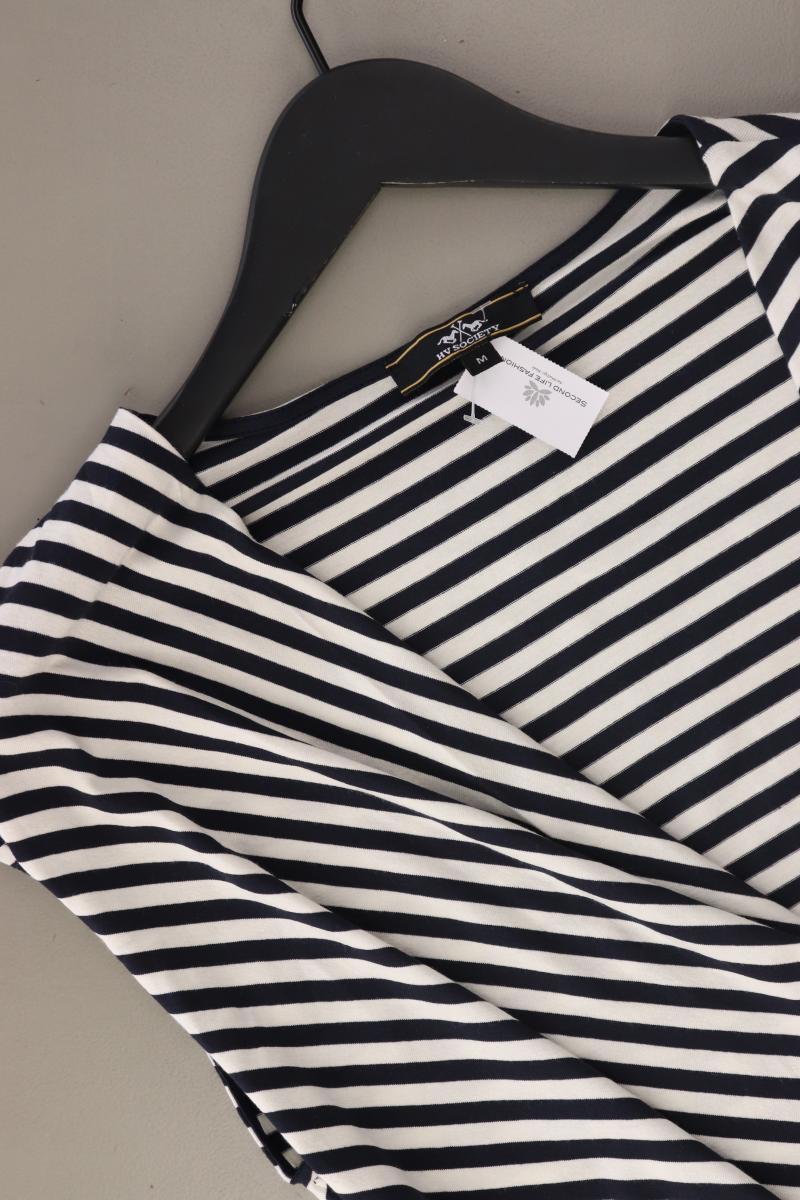 HV Society Jerseykleid Gr. M gestreift Kurzarm blau aus Viskose