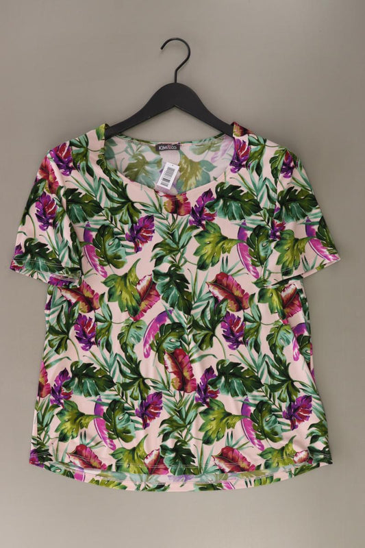 Kim & Co. Printshirt Gr. M mit Blumenmuster neuwertig Kurzarm mehrfarbig