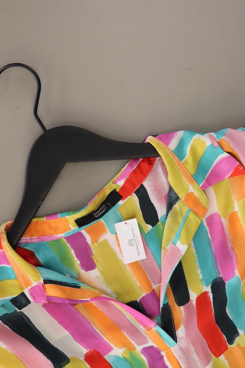 Steffen Schraut QVC Bluse Gr. 42 gestreift neuwertig Kurzarm mehrfarbig