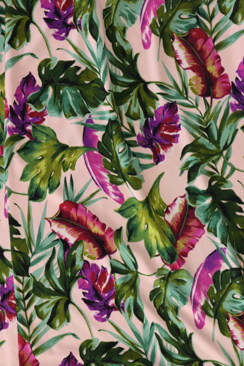 Kim & Co. Stretchrock Gr. M mit Blumenmuster mehrfarbig aus Polyester