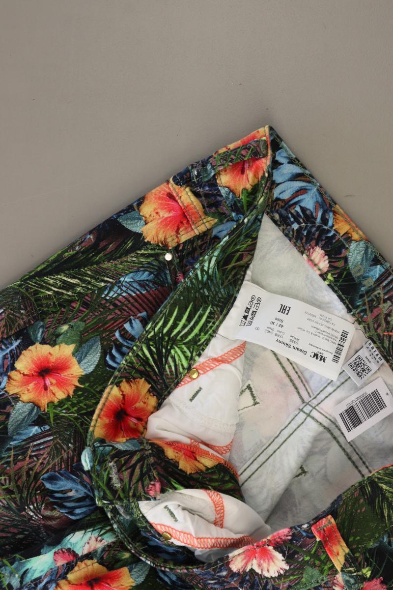 MAC Hose Gr. 42/L30 mit Blumenmuster mehrfarbig aus Baumwolle