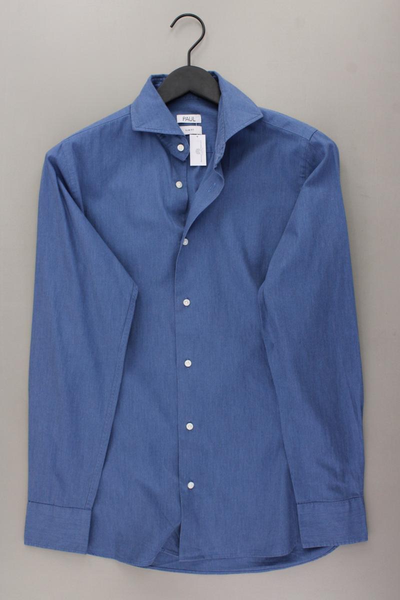 Paul Langarmhemd für Herren Gr. Hemdgröße 37/38 blau aus Baumwolle