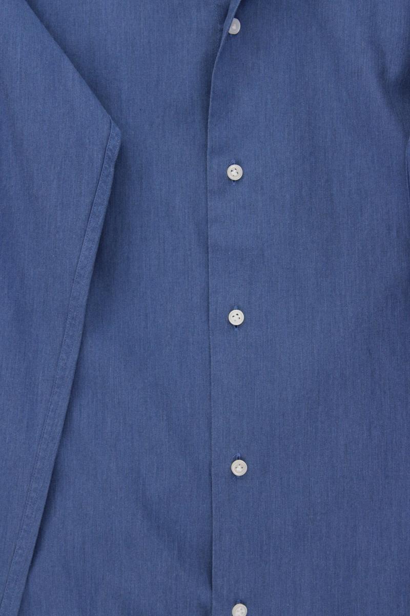 Paul Langarmhemd für Herren Gr. Hemdgröße 37/38 blau aus Baumwolle