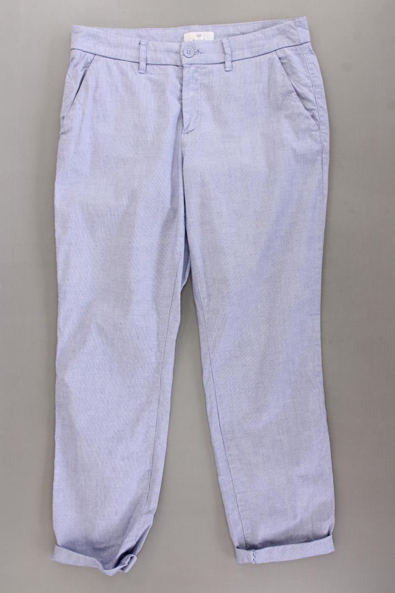 H&M Chinohose Gr. 40 blau aus Baumwolle