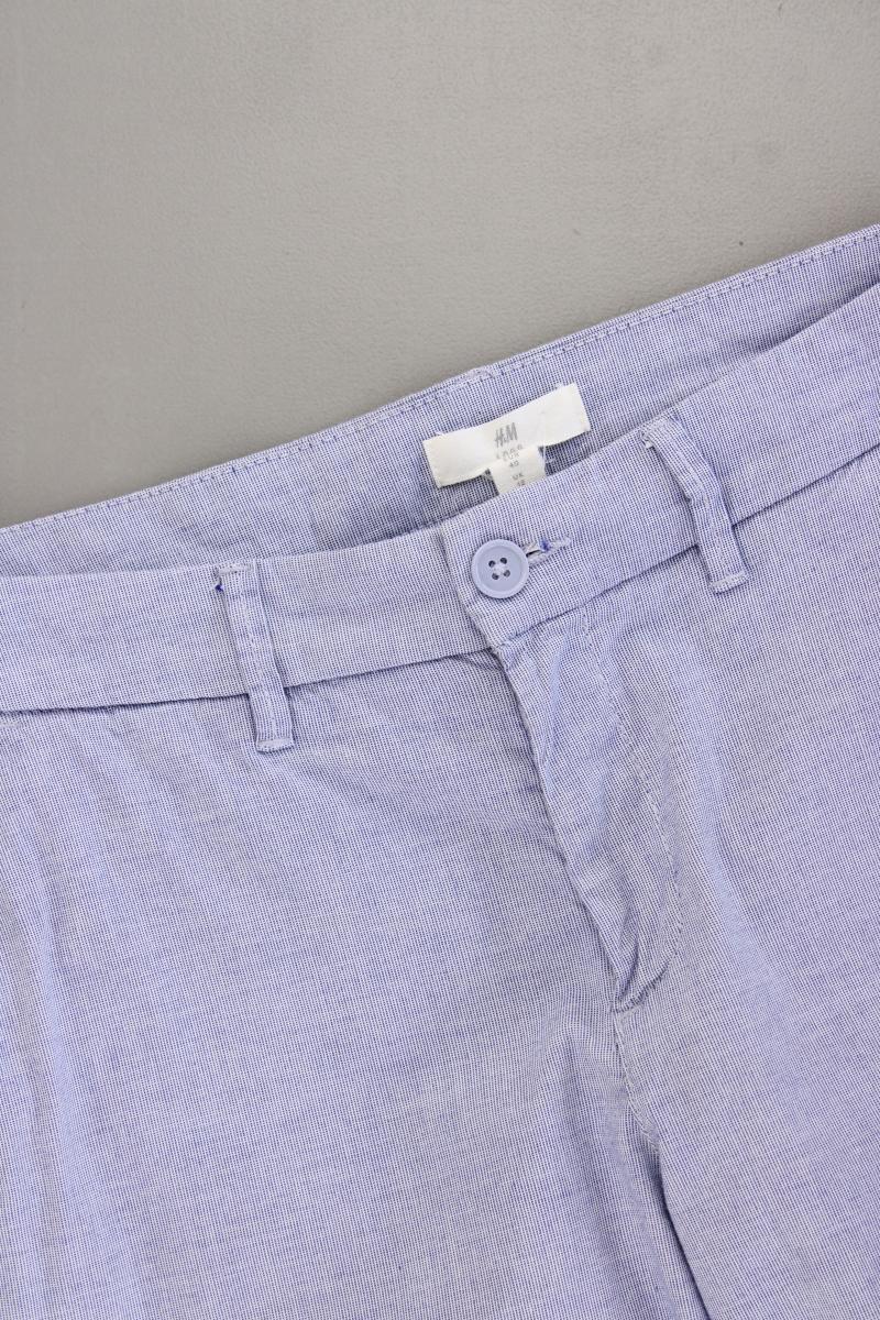 H&M Chinohose Gr. 40 blau aus Baumwolle