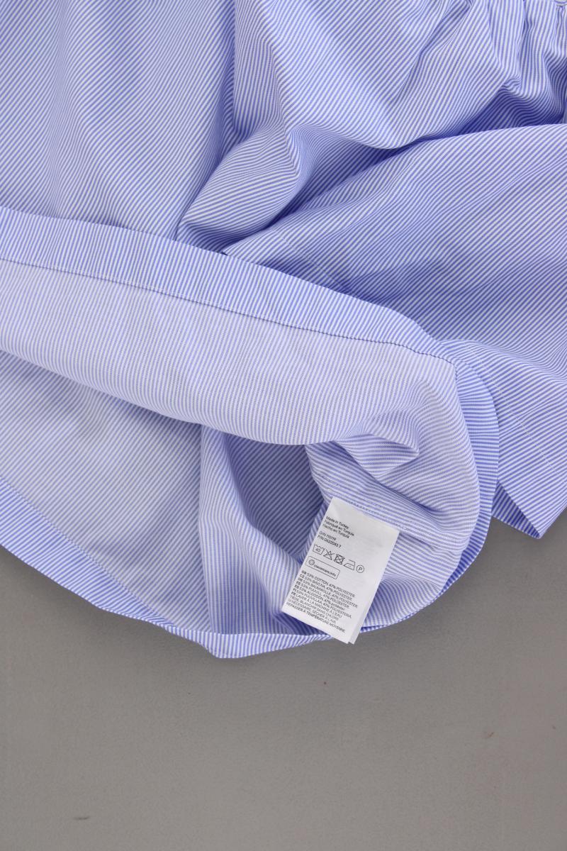H&M Carmenbluse Gr. 38 gestreift neuwertig Kurzarm mit Carmen-Ausschnitt blau