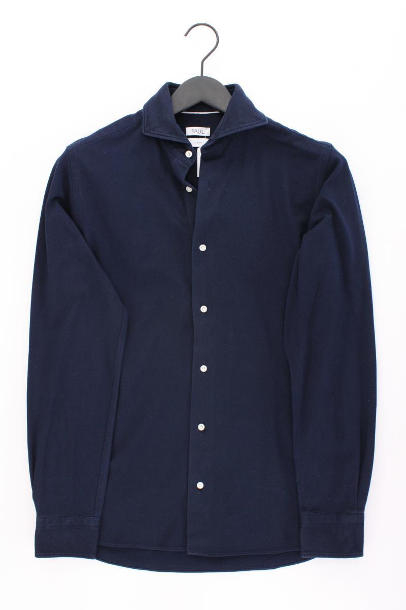 Paul Langarmhemd für Herren Gr. Hemdgröße 37/38 blau aus Baumwolle