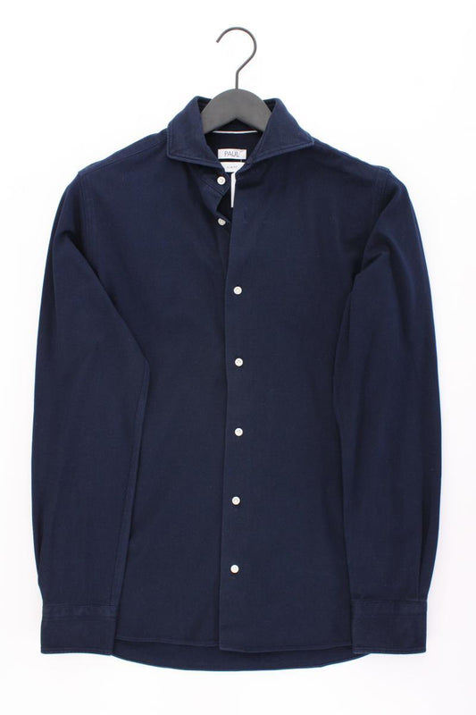 Paul Langarmhemd für Herren Gr. Hemdgröße 37/38 blau aus Baumwolle