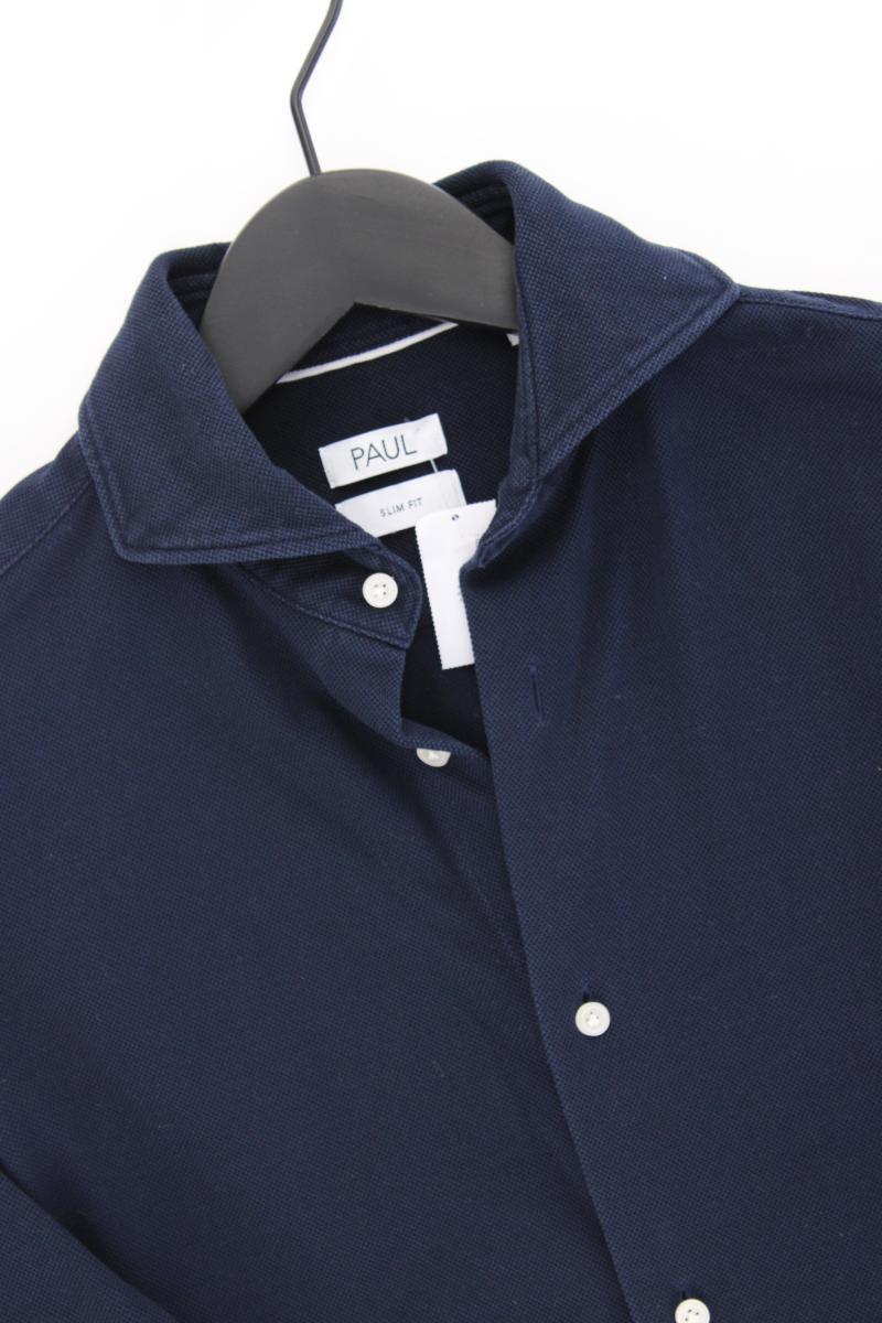 Paul Langarmhemd für Herren Gr. Hemdgröße 37/38 blau aus Baumwolle