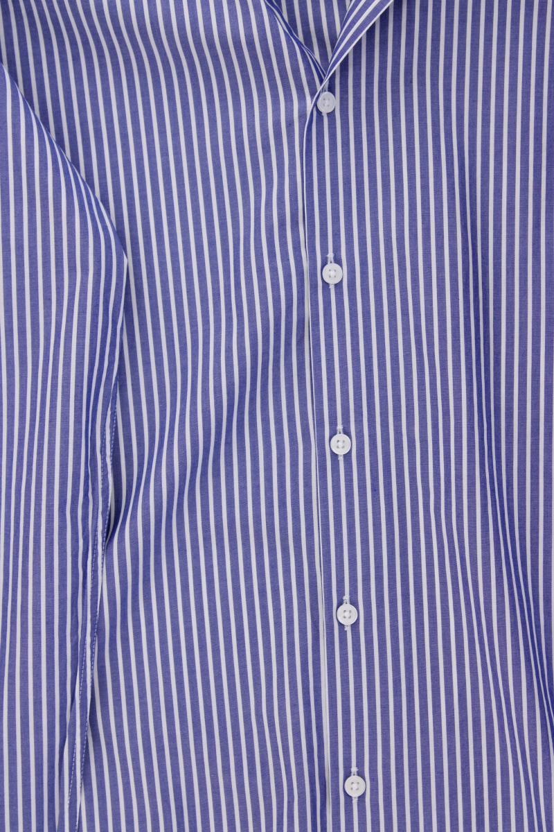 Paul Langarmhemd für Herren Gr. Hemdgröße 37/38 gestreift blau aus Baumwolle