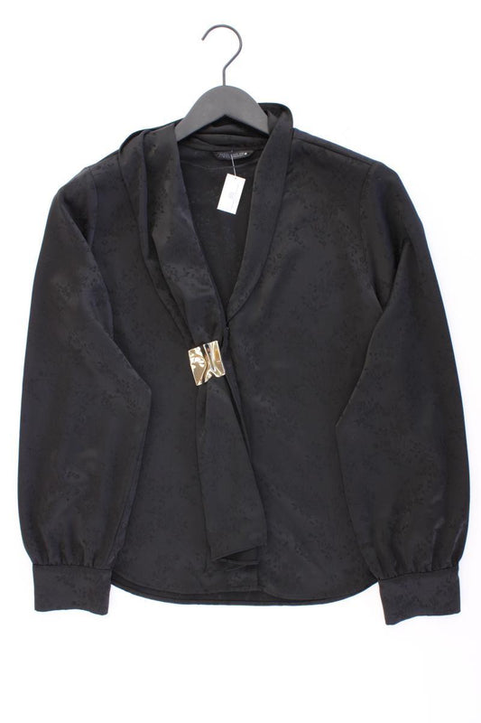 Zara Langarmbluse Gr. L schwarz aus Polyester