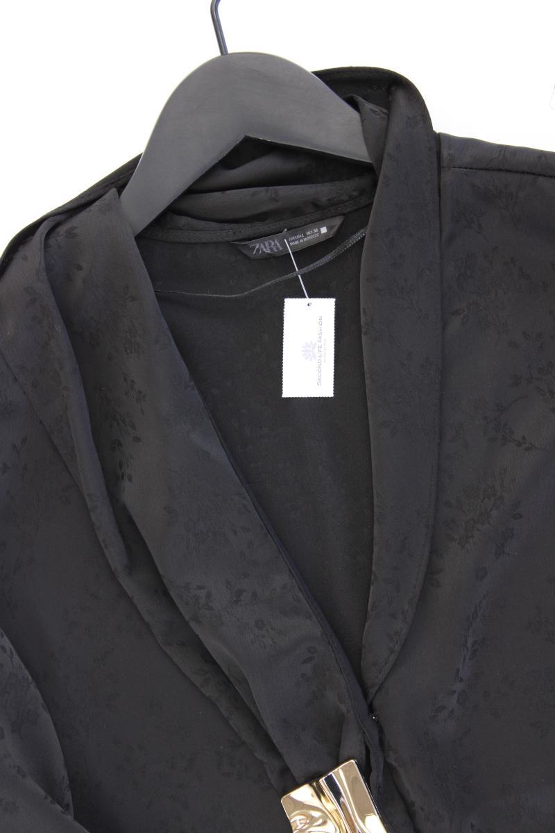 Zara Langarmbluse Gr. L schwarz aus Polyester
