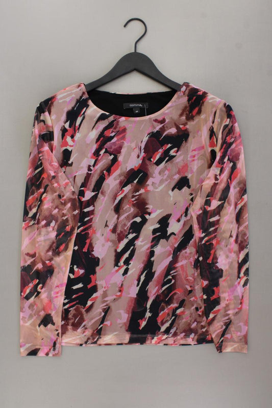 comma, Mesh Bluse Gr. 44 neuwertig Langarm mehrfarbig aus Polyester
