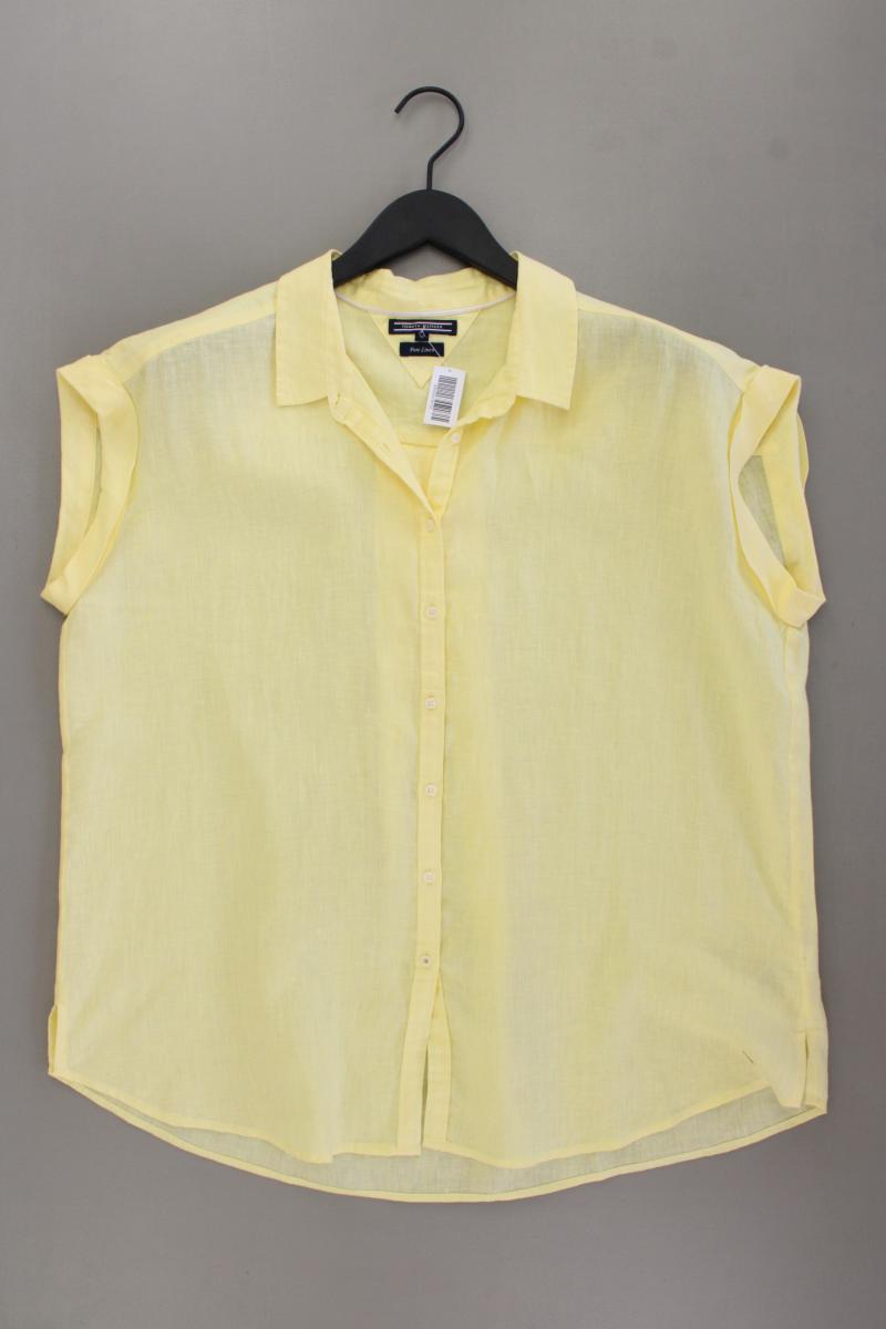 Tommy Hilfiger Leinenbluse Gr. US 14 (XL) neuwertig Kurzarm gelb