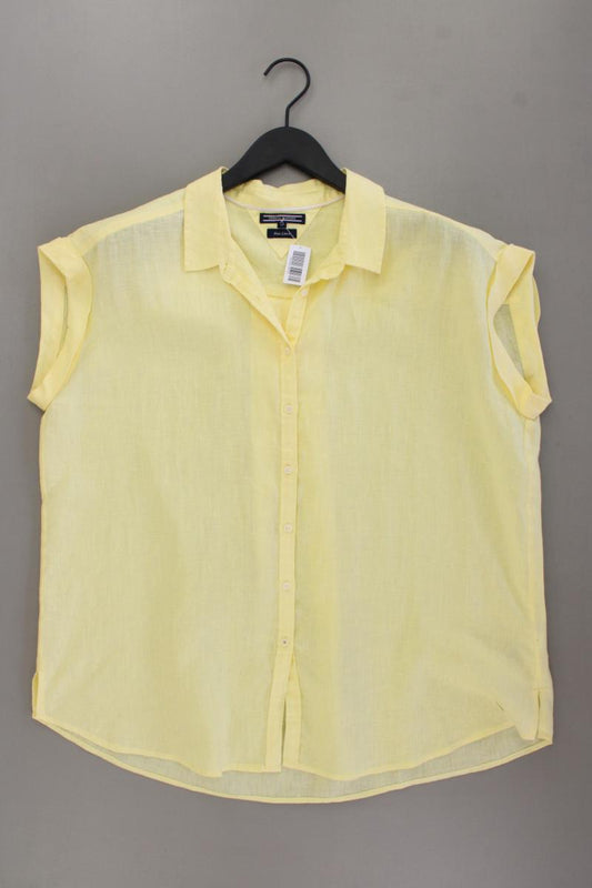 Tommy Hilfiger Leinenbluse Gr. US 14 (XL) neuwertig Kurzarm gelb