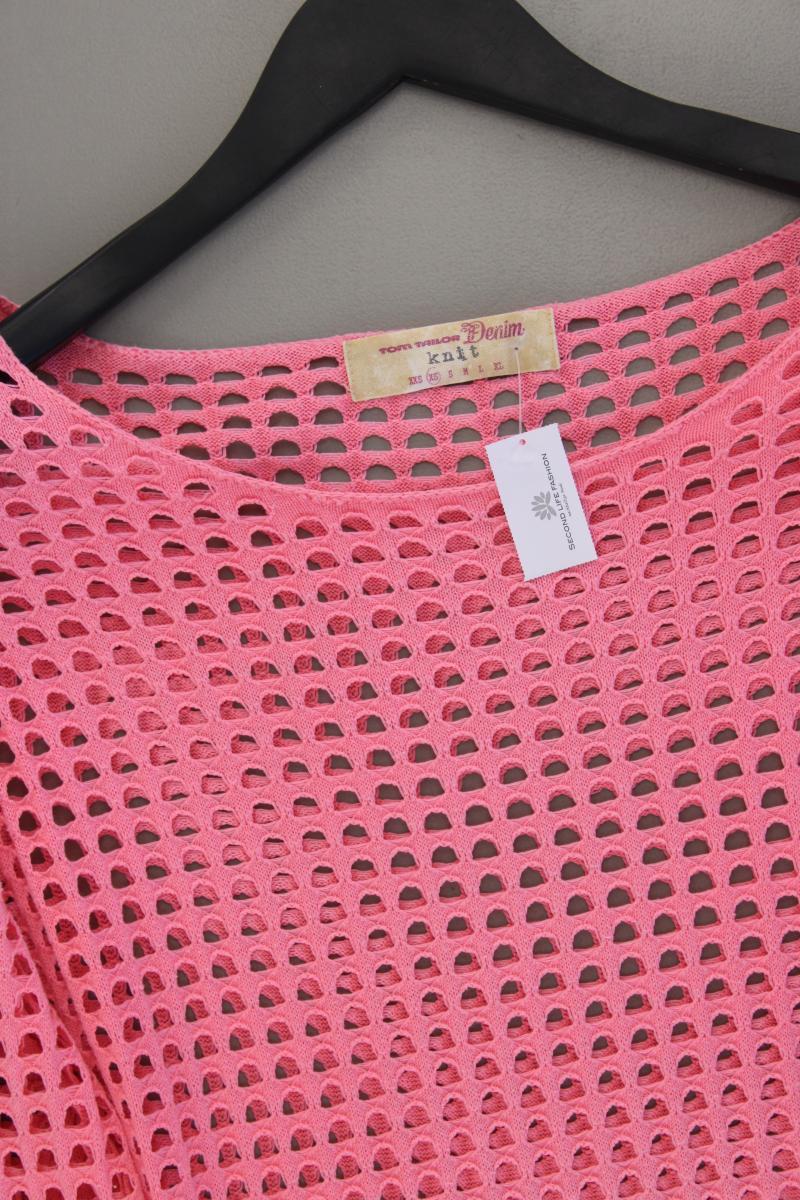 Tom Tailor (Denim) Pullover mit Lochmuster Gr. XS pink