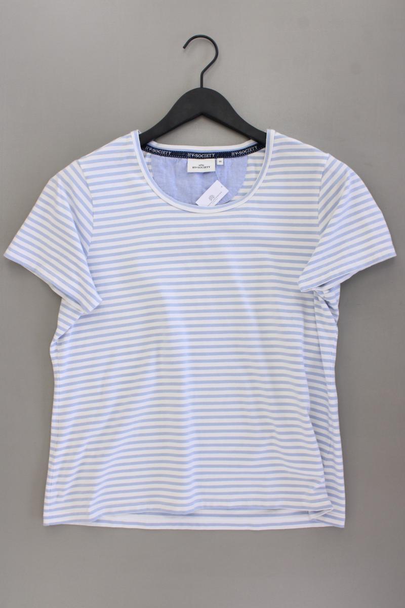 HV Society Ringelshirt Gr. 44 gestreift Kurzarm blau aus Baumwolle