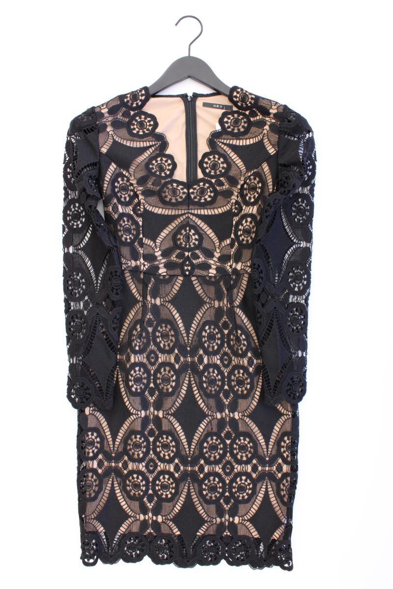 Set Spitzenkleid Gr. 32 neuwertig Langarm schwarz aus Polyester