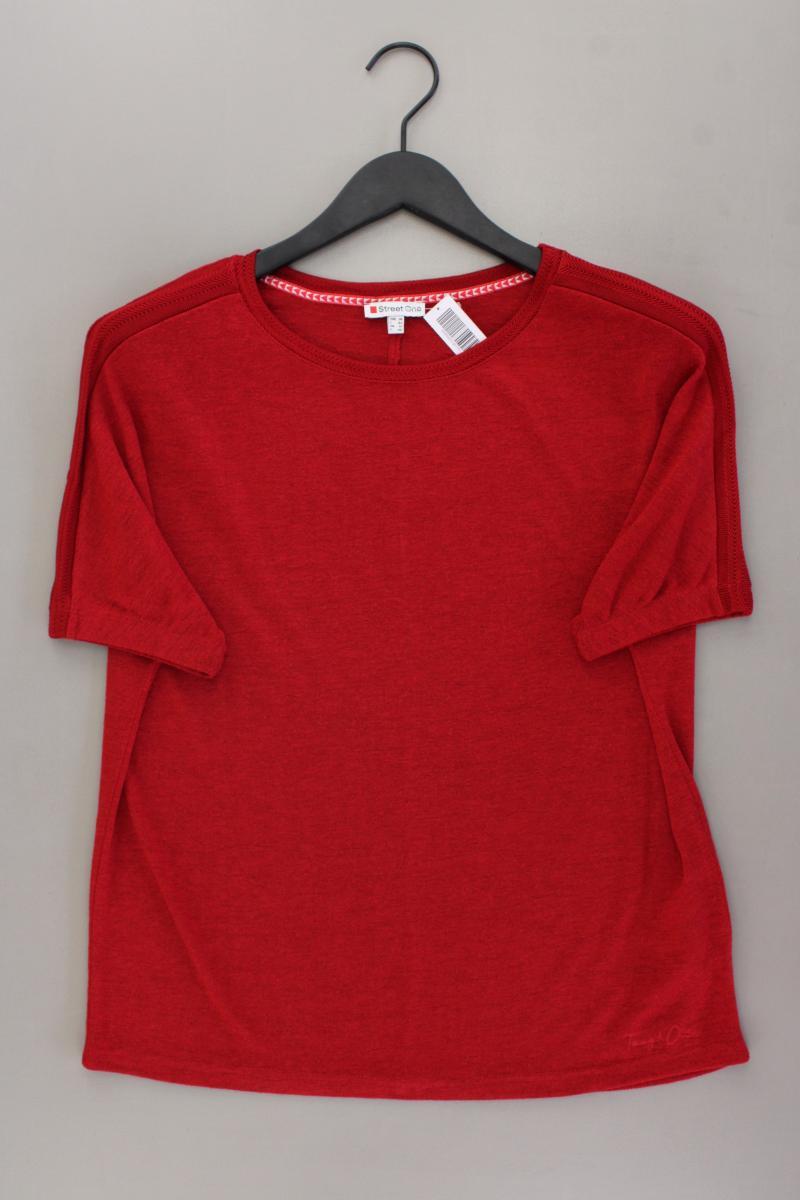 Street One T-Shirt Gr. 38 Kurzarm rot aus Polyester