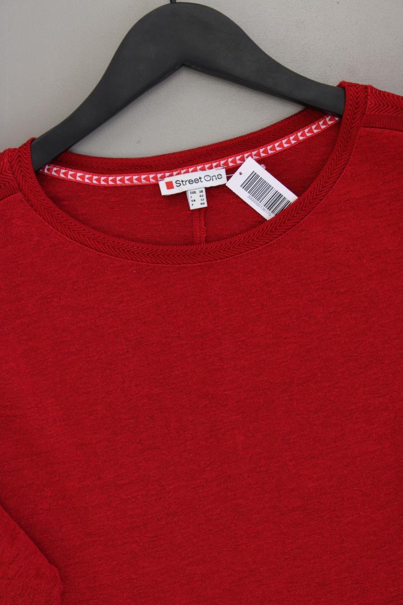 Street One T-Shirt Gr. 38 Kurzarm rot aus Polyester