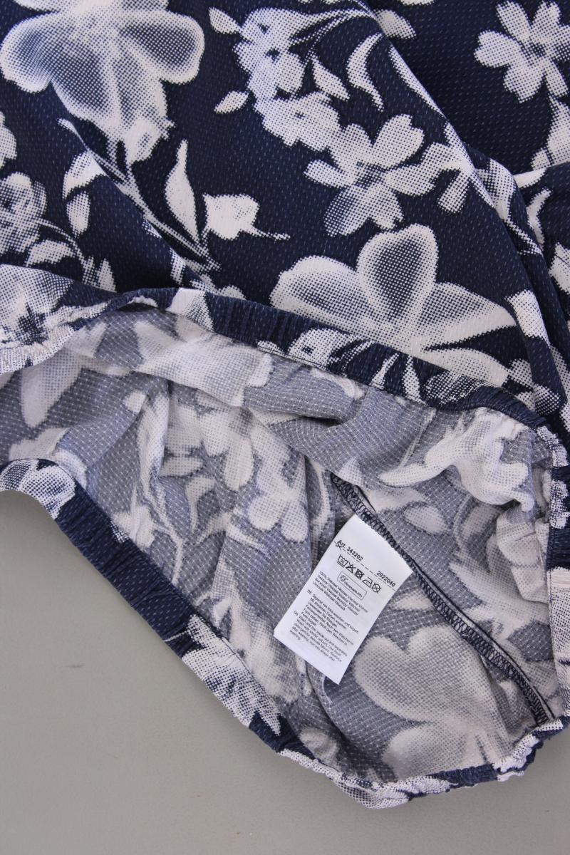Cecil Kurzarmbluse Gr. S mit Blumenmuster blau aus Viskose