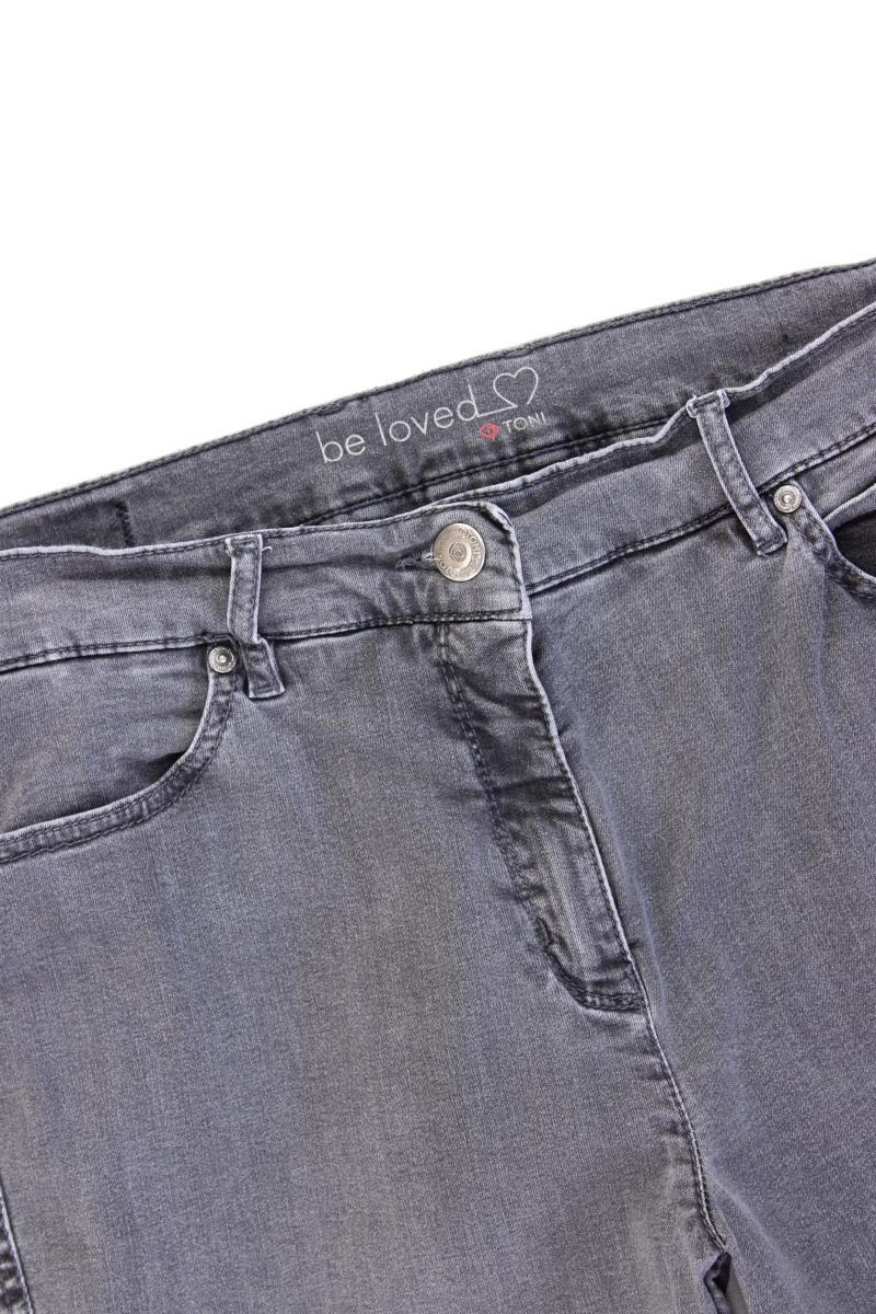 TONI Straight Jeans Gr. Kurzgröße 42 grau aus Baumwolle