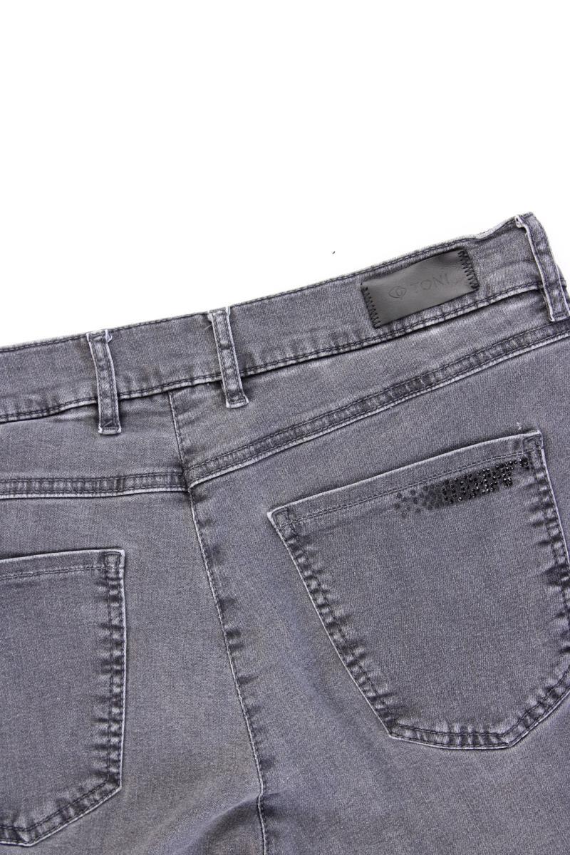 TONI Straight Jeans Gr. Kurzgröße 42 grau aus Baumwolle