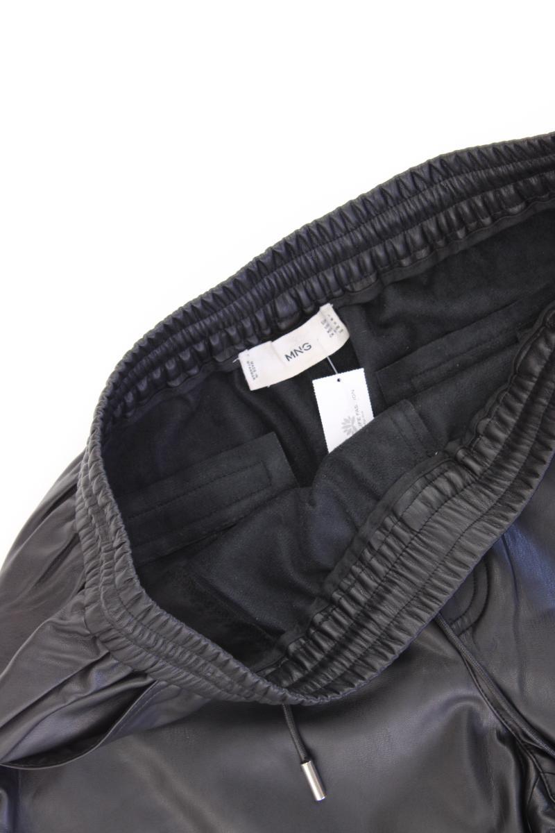 Mango Kunstlederhose Gr. L schwarz aus Polyester