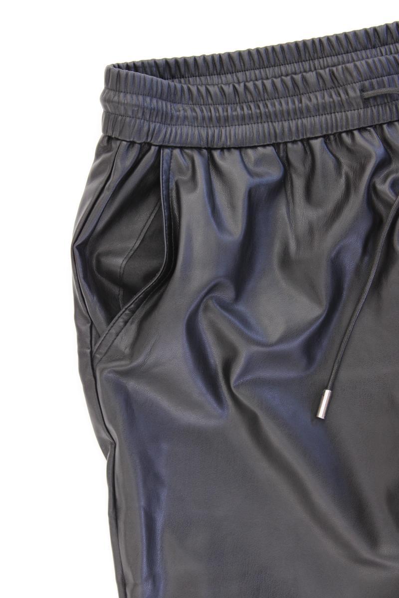 Mango Kunstlederhose Gr. L schwarz aus Polyester