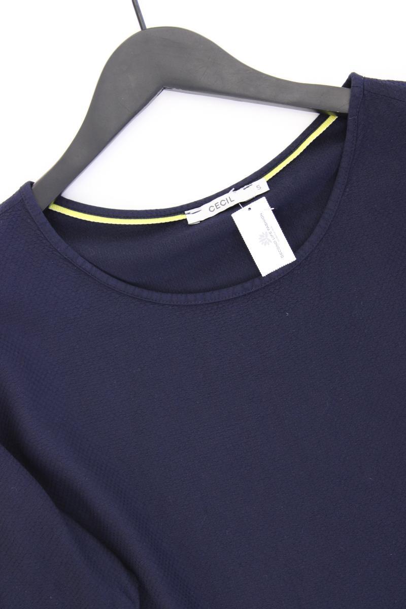 Cecil Oversize-Bluse Gr. S 3/4 Ärmel blau aus Viskose