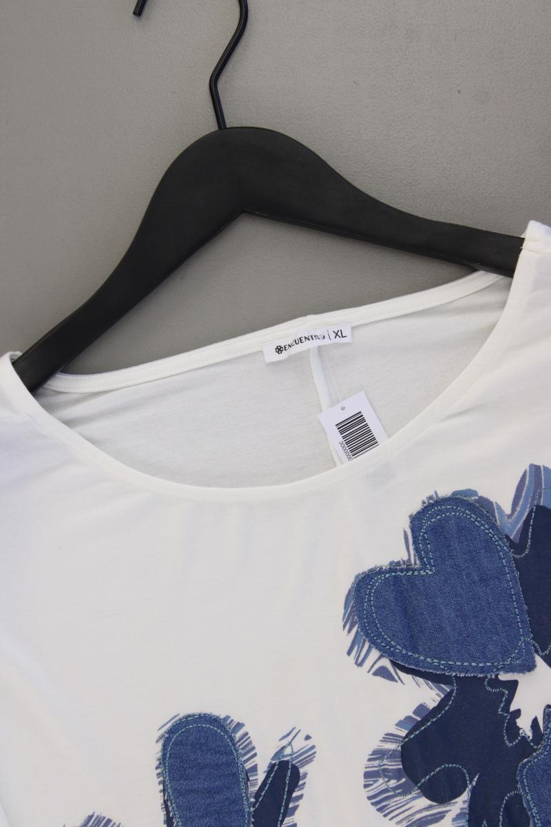 Encuentro Printshirt Gr. XL Kurzarm creme