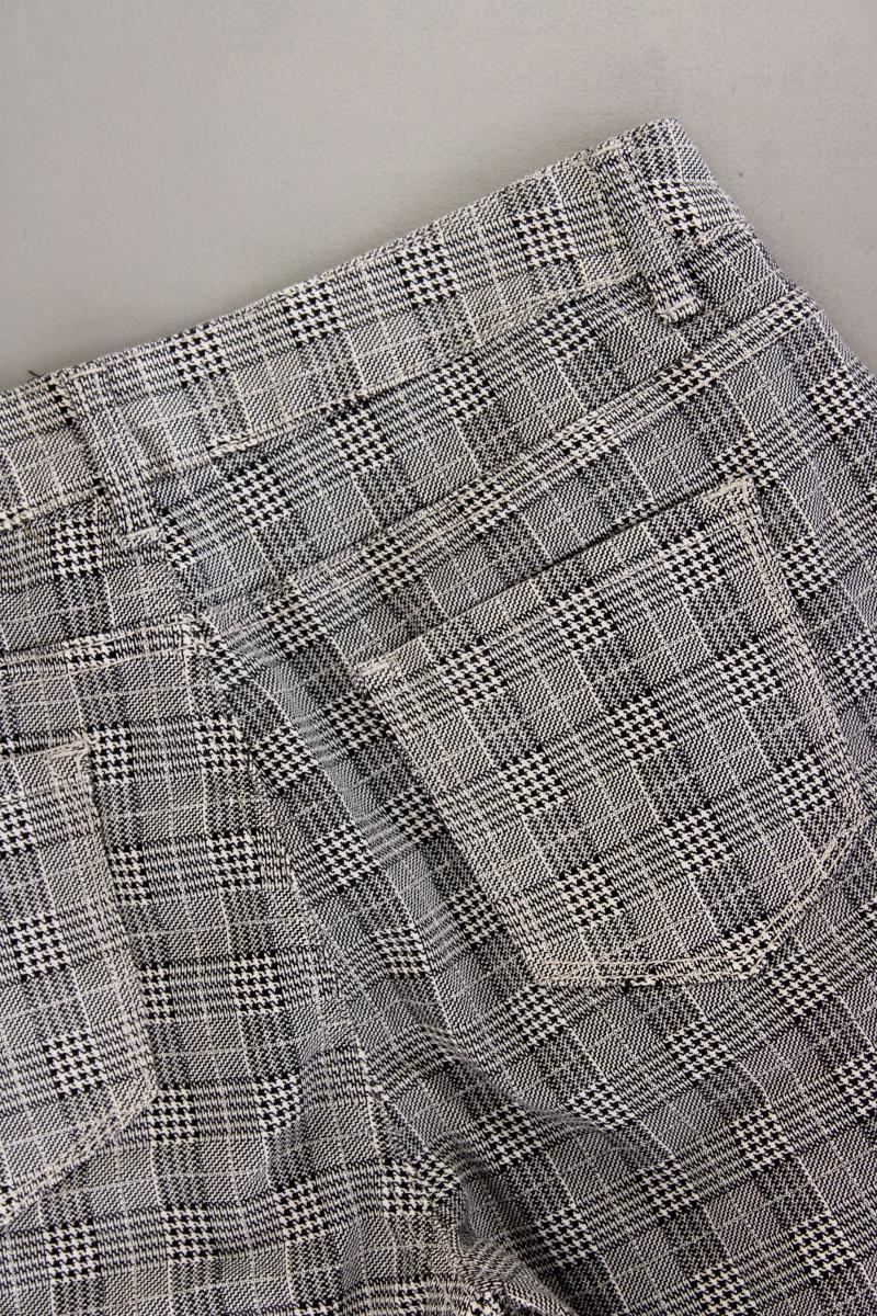 Multiblu Hose Gr. 42 hahnentritt grau aus Baumwolle