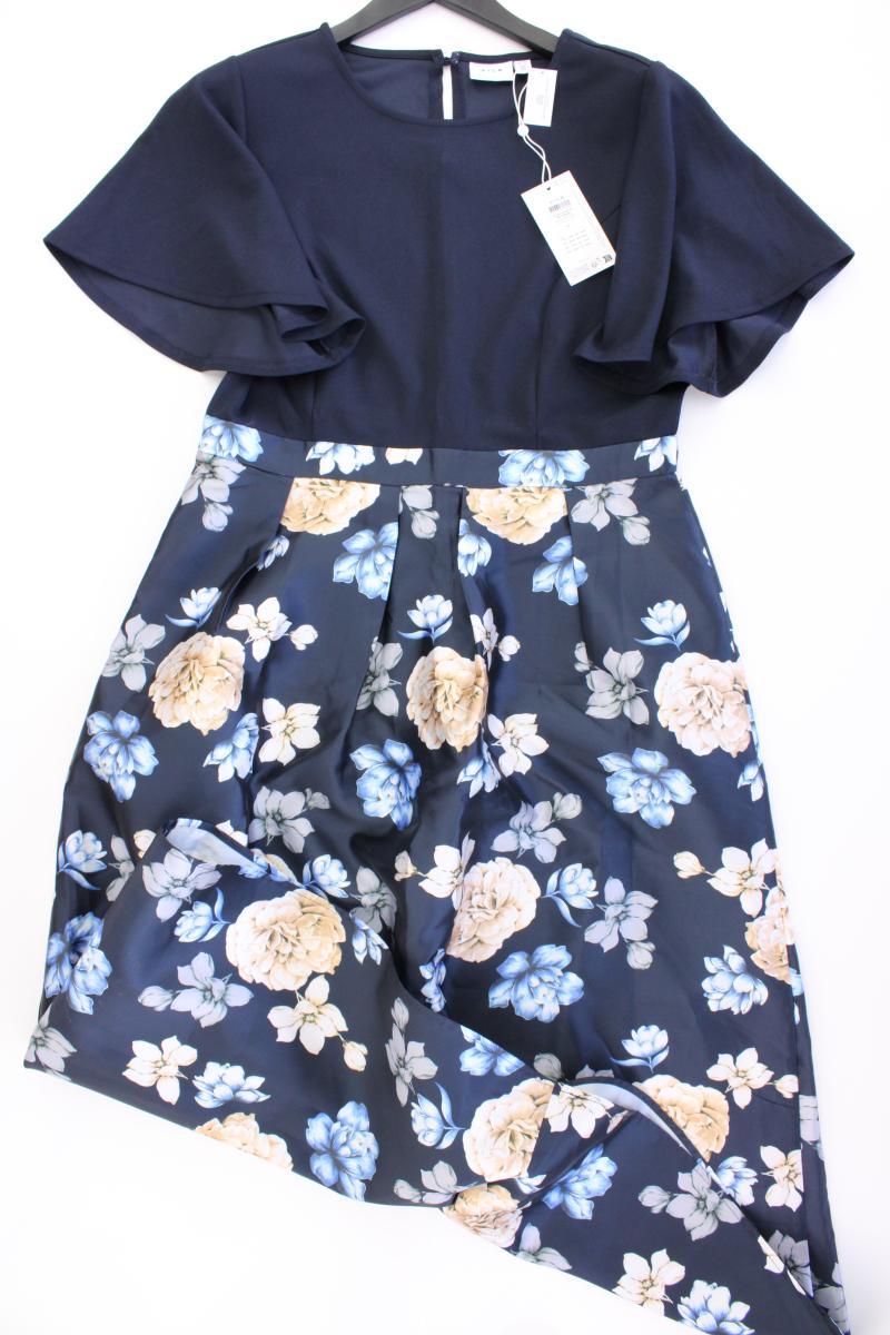 Vila Kurzarmkleid Gr. XL mit Blumenmuster neu mit Etikett Neupreis: 54,99€! blau